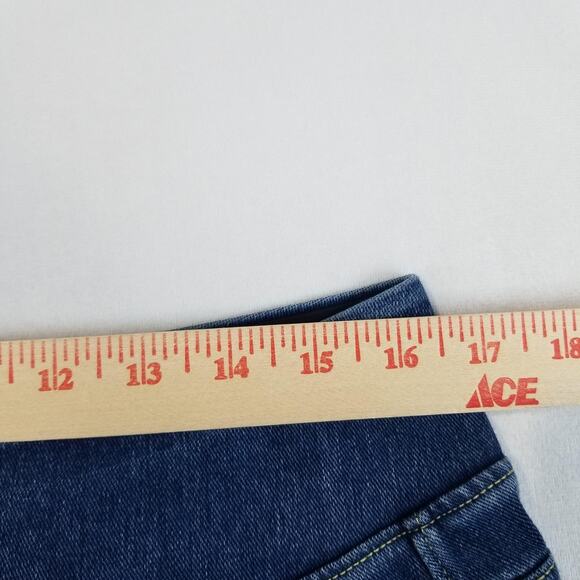 Halara Womens XL Petite Blue Wide Leg Pull On Jeans Stretch Denim High Rise - Picture 7 of 10